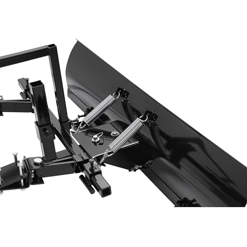 Image of 60 In Universal Black Snow Plow Blade Compatible with 5ft Wide Zero Turn Mowers Snow Plow Powder Coated Adjustable Durable