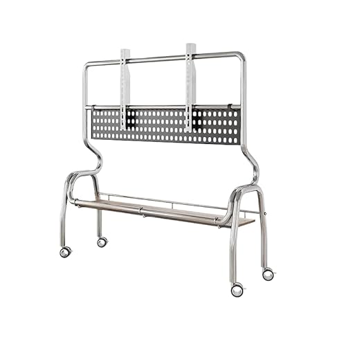 ���o�C�� TV �J�[�g 40-85�C���`�p �L���X�^�[�t���|�[�^�u�� TV �X�^���h �ő� 60kg �������߉\�ȒI ���[�����O �t���A ���h �L���[�t�� (��,120*35*120cm) (�������X�e�����X�X�`�[���� 120×35×120mm �X�y�[�X