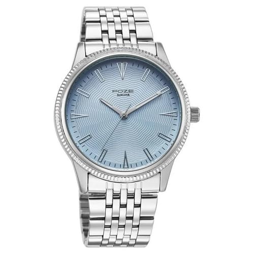 Sonata Store Sonata Poze 8 Men's Blue Dial Analog Watch - Image 2