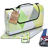 𝐓𝐀𝐈𝐋𝐋𝐄 𝐈𝐃𝐄𝐀𝐋𝐄 - La nappe pique nique impermeable a une taille de 200x200 cm et est assez grande pour y asseoir plusieurs personnes (env. 4). Prenez le temps pour avoir un pique-nique sur cette couverture pique-nique et profitez du beau temps en étant assis confortablement à l’abri de l’humidité du sol.