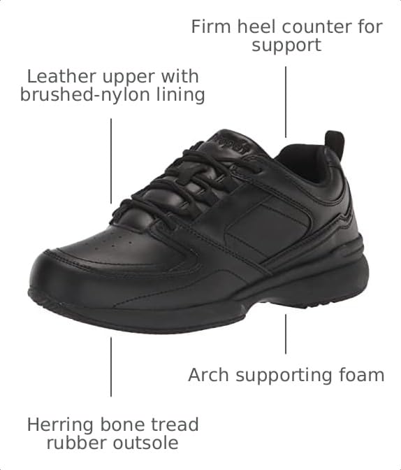 Image of Propet Mens Life Walker Sport Walking Walking Sneakers Shoes - Black