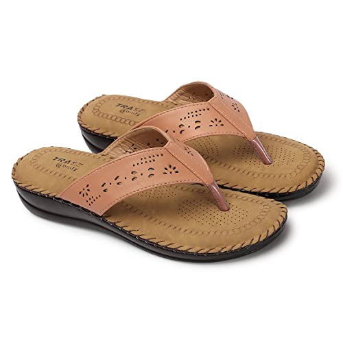 Image of TRASE Slippers for Women Stylish Flat | Comfortable Orthopedic Soft Chappals | Lightweight Ortho Footwear for Ladies