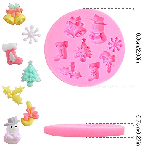 Silicone Snowflake Mold, Danzix 3 Pack Snowflakes Silicone Cake Soap Mould Handmade Christmas Molds-Rich Snowflakes Shapes #TOP6