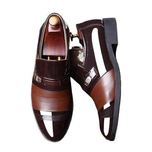 Men's Large Size Leather Casual Shoes Oxfords(Black,9)2