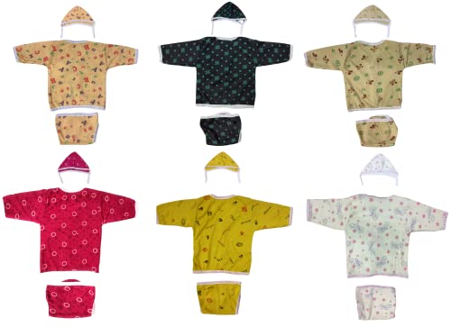 Image of TANGY Adorable Newborn Dress with Built-in Mittens for Extra Warmth and Style Top Set (Pack of 3)