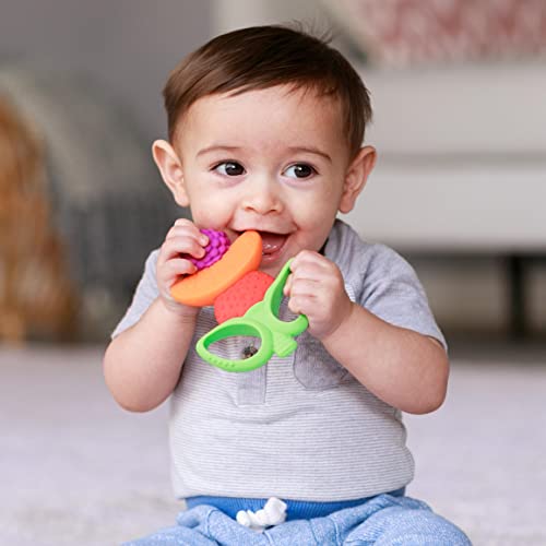 image for Infantino Lil' Nibbles Textured Silicone Teether -Sensory Exploration 