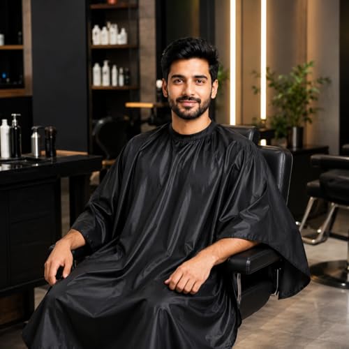 Image of uniformer Hair Cutting Sheet | Waterproof Hair Cutting Apron | Stain-Resistant Hair Cutting Cape | Adjustable & Durable Hair Cutting Cloth | Perfect for Salon | Size 59x51 inches