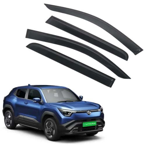Image of Premium Non-Breakable Car Window Door Visor /Rain Guard /Wind Deflector Compatible for (E Vitara)