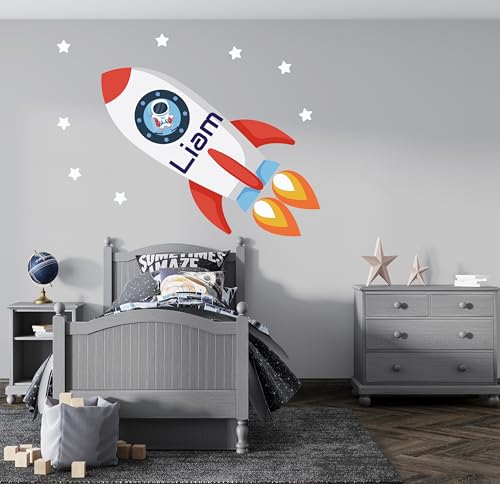 Vinilo decorativo cohete astronauta 25.4x55.88 cm miniatura 3