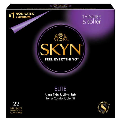 Lifestyles SKYN Elite with Silver Lunamax Pocket Case, Non-Latex Polyisoprene Condoms-22 Count