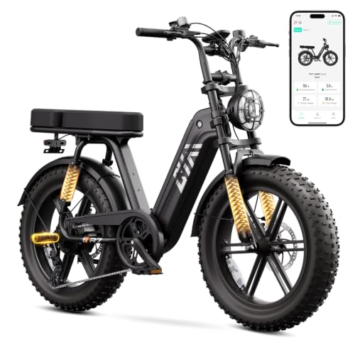 Image of TST Electric Bike for Adults, 1500W Peak Motor 60 Miles Fat Tire Ebike with 48V 15Ah Removable Battery 20 inch Fat Tire Electric Bike, Dual Suspension