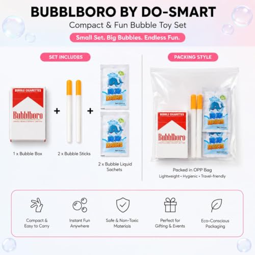 Image of Bubble Cigarette Stress Relief Gift - Mini Bubble Blower Stick Fun Relaxation Gift