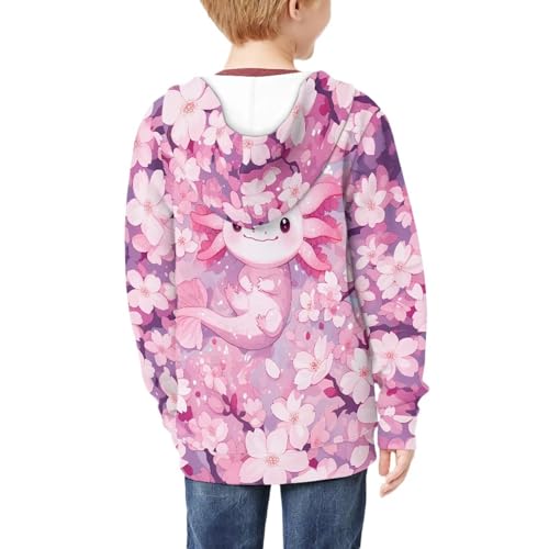 Image of Unisex Zipper Sweatshirt Boys Girls Hooded with 2 Pocket Pullover Hoodies for 6-16Y Kids