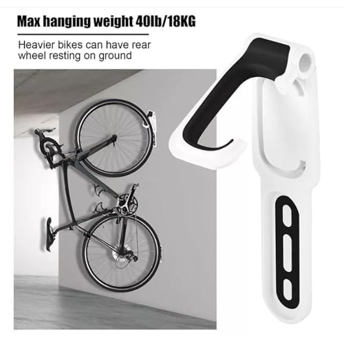 Betensh Bike Wall Mounts Bicycle Wall Mount With Wall Tyre Protectors Bicycle Storage Rack Garage Hanger Bike Organizer Cycling Rack for Road Bike,MTB - Image 3