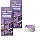 Vela de Té Aromática 20 velas con perfume de parafina, duracion 5 horas (Lavanda SPA)