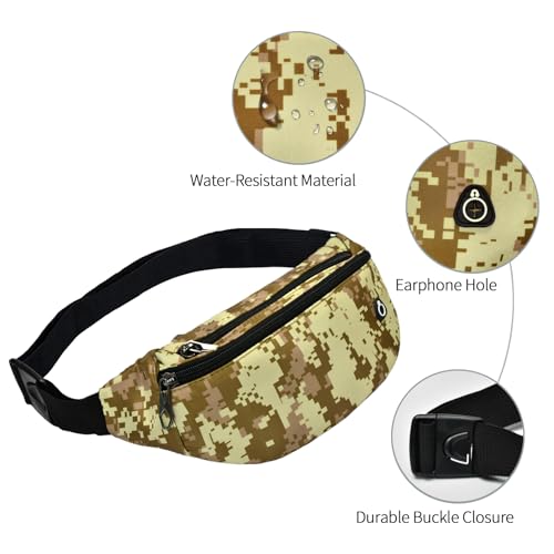 Image of Fanny Packs for Men and Women, Water-Repellent Sports Waist Pack Bag for Travel Hiking Running Hands-free