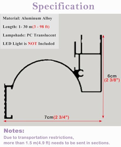 Profilé LED plafond 7x6 cm noir 9m pour éclairage indirect design