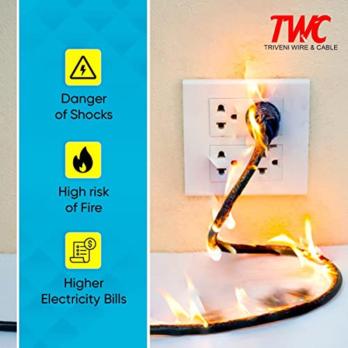 Image of TWC Active Single Core Electrical Wire |Green, 45 Meter, 0.75 SQ.MM. |PVC electrical insulated copper wire | Cable for Domestic & Industrial Connection purpose | Flame Resistant |