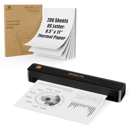 Image of Rongta Thermal Portable Printers Wireless for Travel with 200 Sheets Single Thermal Paper