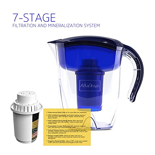 Waterfiltratiesysteem De filters vervangen for alkalische filterkruik (WP5) 3.5L - 7 Stage ionisator filtratiesysteem om te zuiveren en te verhogen PH Niveaus - Image 5