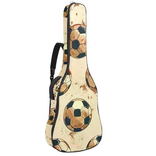 Sac guitare acoustique vintage pour cours de musique et concerts avec sangle et crochet dorsal