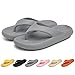 Geweo Ciabatte Nuvola Estive Infradito da Spiaggia Pantofole a Cuscino Estiva Sandali Donna Uomo Morbidi Pantofole Antiscivolo Piscina Slide Scarpe da Casa, Grigio 42-43 EU