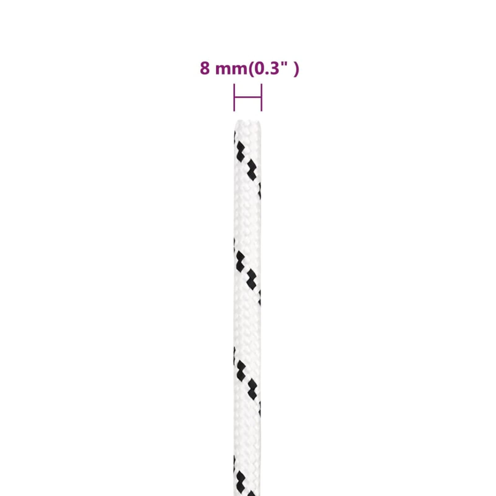 Cuerda para Barco Trenzada poliéster Blanco 8 mmx100 m, LAPOOH Cuerda Escalada, Cuerda Tendedero, Accesorios Barcos De Recreo, Cuerda, Cuerda Trenzada - 152768