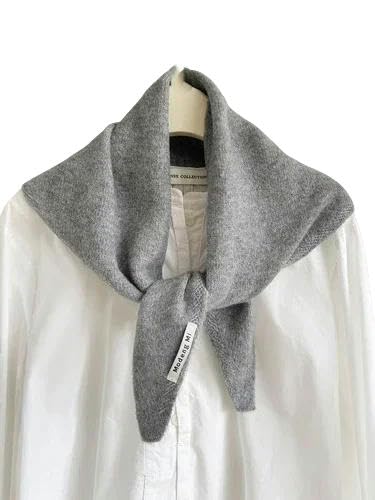 YJHLY Bufanda Bufanda Triangular De Punto Bufanda De Punto Pañuelo De Cabeza Femenino Bufanda De Punto Térmica Multifuncional Bufanda De Punto-Gray