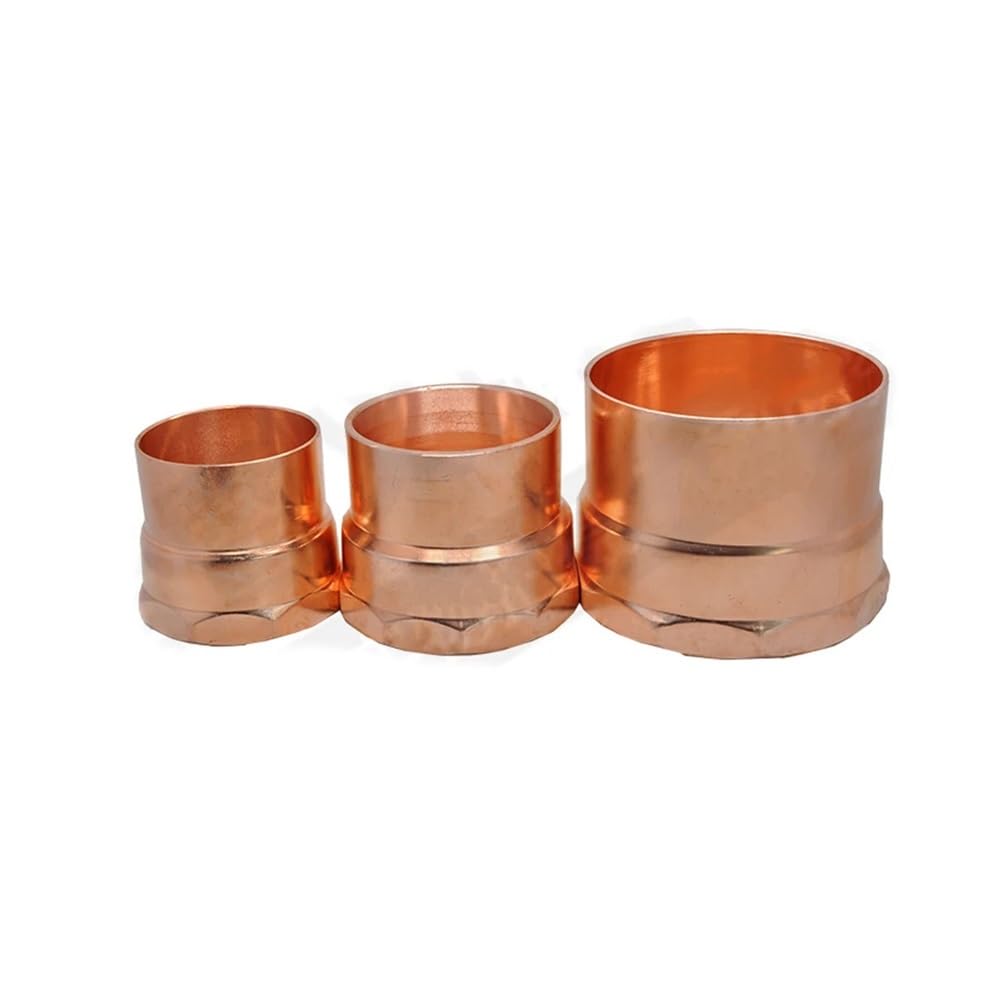 1/4" 1/2" 3/4" 1" -2" NPT Female x 5/8" 7/8" 9/8" I.D Solder Weld Socket Copper End Feed Connector Coupler Plumbing Fitting(1-1l2 NPT To 41.3mm) Brass Hose