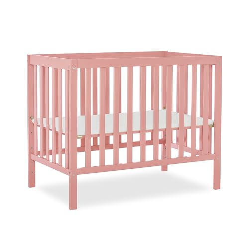 Image of Dream On Me, Edgewood 4-in-1 Convertible Mini Crib, Dusty Pink