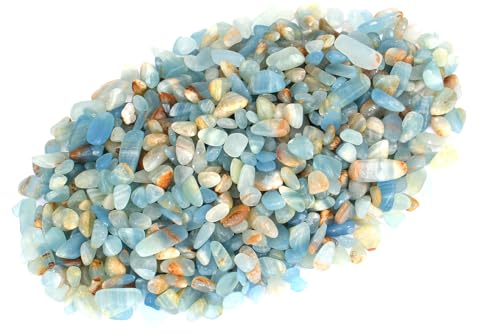 Image of ZenQ 1 lb Crystal Chips, Tumbled Stone Chips for Crafts | Polished, Undrilled Gemstones for Resin Art, Vase Filler, Plant Decor, Candle Making, and DIY Projects