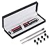 Stylus,iDream365(TM) 2pcs 3-in-1 Stylus Pens(5.7" Length,Stainstainless Steel) for All Capacitive Touch Screen Smartphones,Tablets PC(Extra 2 Refills+8 Rubber Tips) With Gift Box -Black&Wine Red