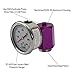 Speedway Motors Valve Spring Tester Pressure Checker Gauge Tool, Accurate Measurement from 20-600psi, Universal Fit, Durable 6061-T6 Aluminum, Purple Anodized