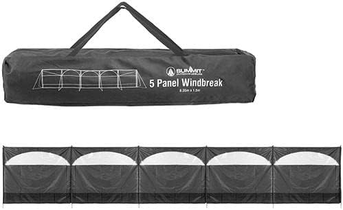Windbreaker Camping Wind Break Screen 5 Panel Blocker Dark Grey