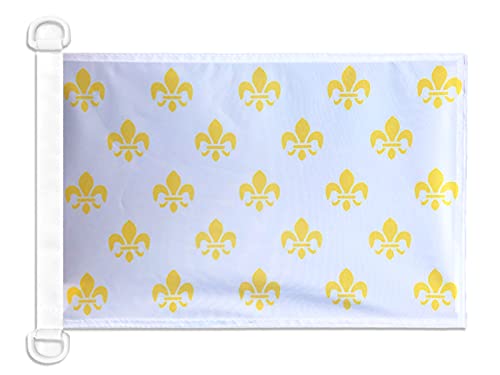 AZ FLAG Fleur-de-lis multi White and Gold Nautical Flag 18'' x 12'', French Royal, France flags 30 x 45 cm, Banner 12x18 in for boat โ image 1