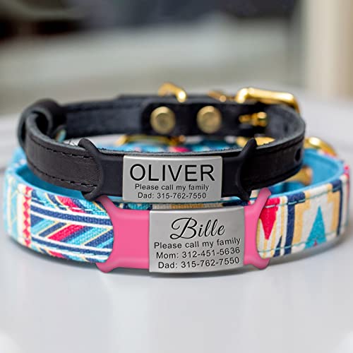 Natiform Personalized Dog Tags,Stainless Steel Dog Tags,No Jingle Slide On Cat Id Tag,Custom Engraved No Noise Slide-On Pet Id Tags(L Red) #TOP7