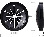 Black Garbage Disposal Splash Guards Collar Sink Baffle, 3-1/8 Inch Kitchen Sink Drain Splash Guard, Multi-Function Kitchen Drain Plugs for GE, Whirlaway, Sinkmaster and Waste King