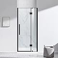 OVE Decors Niko Matte Black 34-in to 36-in W x 73.9-in H Frameless Hinged Soft Close Shower Door