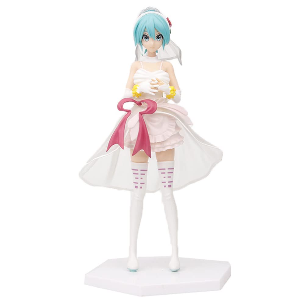 Nesloonp Anime Figure 25cm - Hatsune Figure Game Design Theme Kneeling Pose Anime Model, PVC Figure, Collection Statue Ornaments Decoration Toy Doll, HandMade Figure Statue Doll Toy