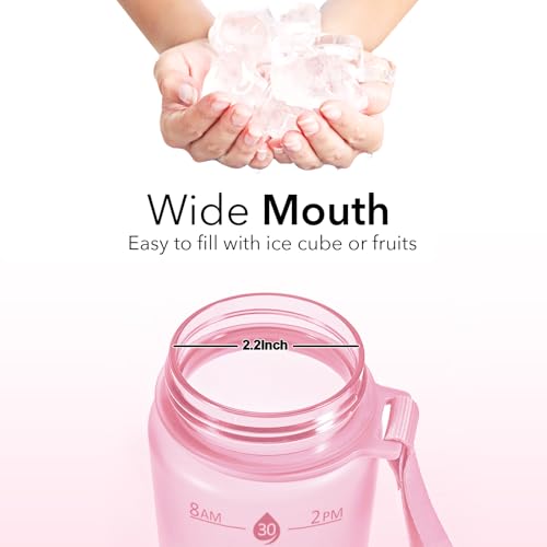 Image of Hyeta 32oz Water Bottles with Straw - Stay Motivated and Hydrated with Convenient Times to Drink Markings, Durable, Leak-proof