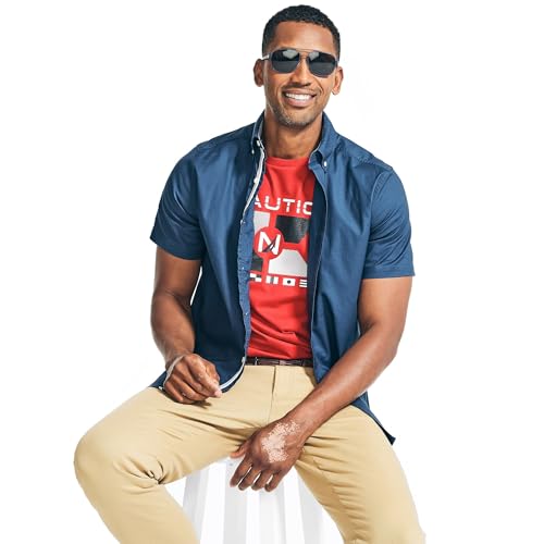 Nautica Men's Oxford Short-Sleeve Shirt4