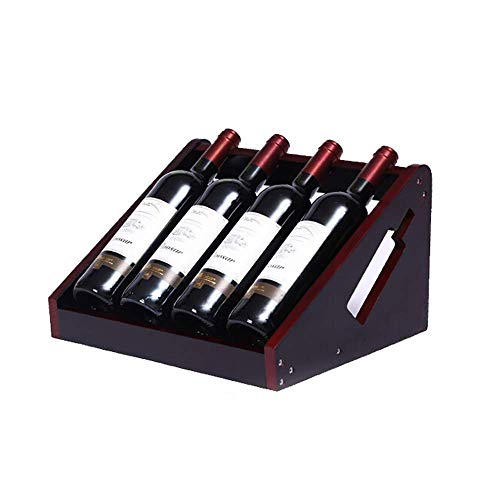 Soporte para 4 Botellas de Madera Maciza 37 x 26 x 20 cm miniatura 1