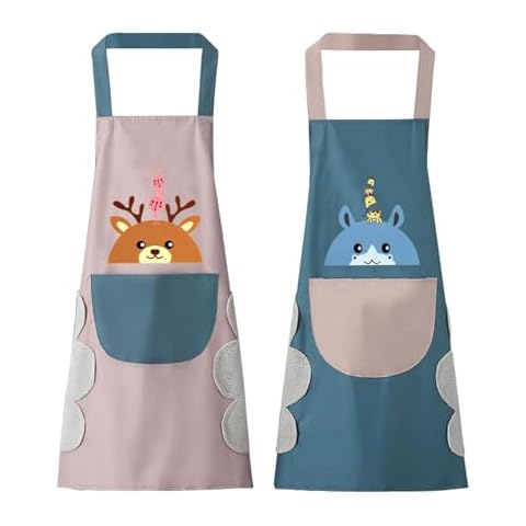 LUUFAN Waterproof Kitchen Apron with Pockets Cover