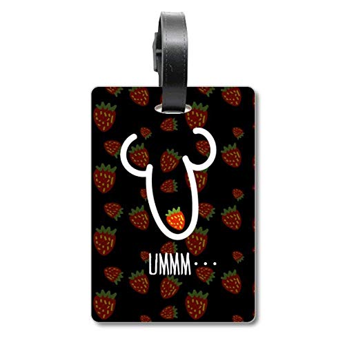 Étiquette pour valise motif fraise UMMM accessoire de voyage coloré