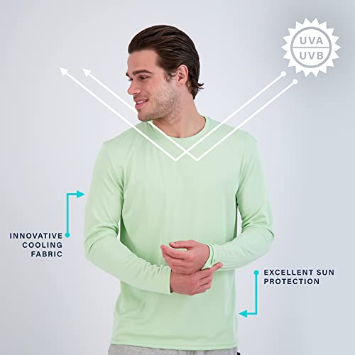 Chillbro. By Denali Mens Upf 50+ Long Sleeve Crew Neck T-Shirt - 2Xl, White #TOP6