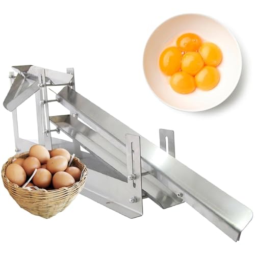 Separador de huevos con altura ajustable y espacio de separación, filtro rápido para yema y clara de huevo, alto rendimiento para uso comercial