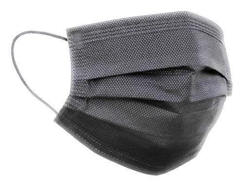 Einwegmaske Schwarz (50, Schwarz), Einmal-Masken-Mundschutz, Einwegmasken Mundschutz, Mund und Nasenschutz, Mundschutz Maske, Maske Schutzmaske, Mund