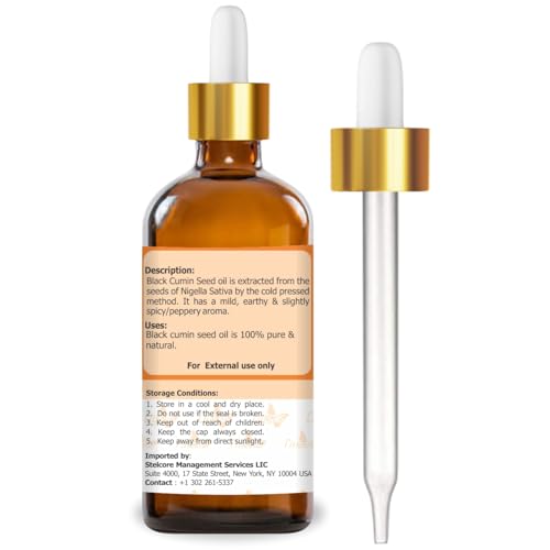 Image of Crysalis Black Cumin Seed (Nigella Sativa) Oil|100% Pure & Natural Undiluted Carrier Oil Organic Standard For Skin & Hair Care -100ML With Dropper
