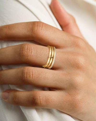 ZHESHY Stackable Gold Rings for Women That Don't Tarnish Rings - image 7