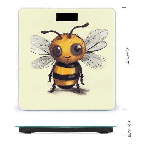 Báscula Digital de Baño Cute Bee con Pantalla LED miniatura 2